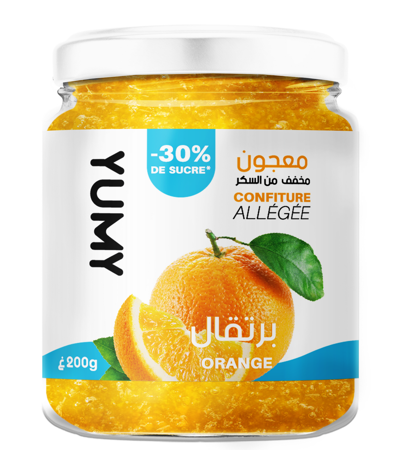 Confiture allégée en sucre YUMY Orange, 200g