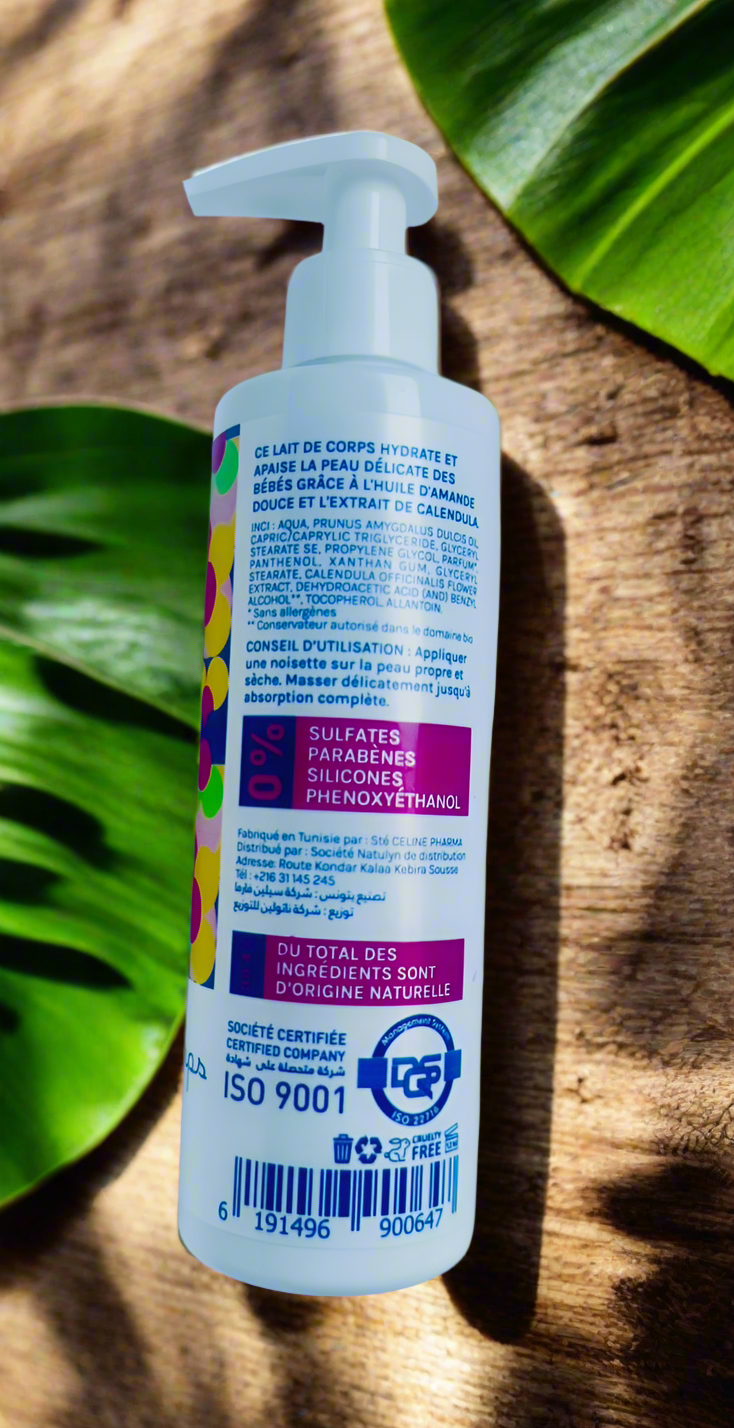 Lait de corps naturel pour bébé natulyn 250 ml