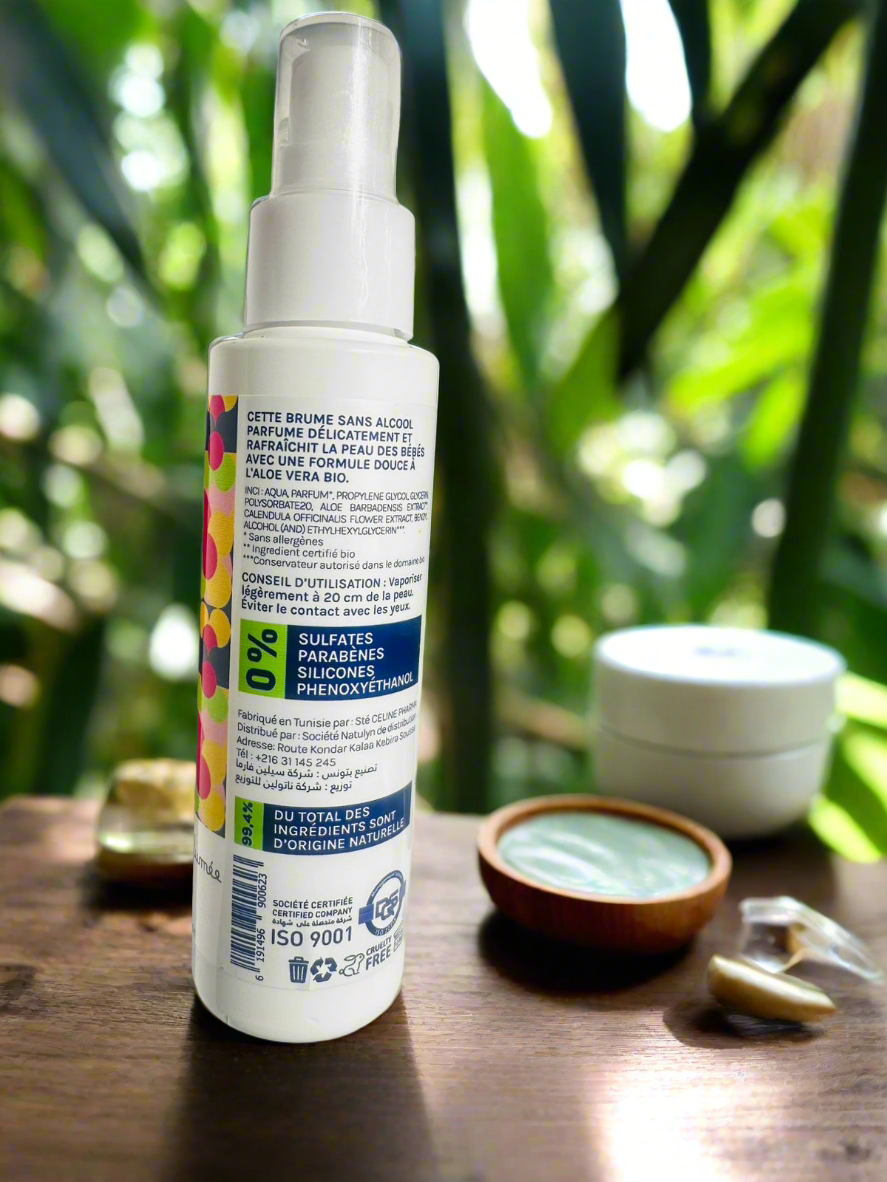 Eau de senteur naturelle (Brume parfumée) pour bébé natulyn 100 ml