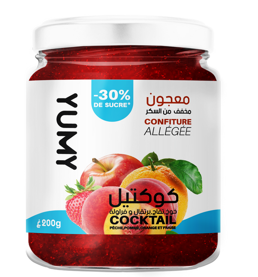 Confiture allégée en sucre YUMY Cocktail, 200g