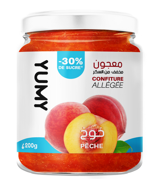 Confiture allégée en sucre YUMY Pêche, 200g
