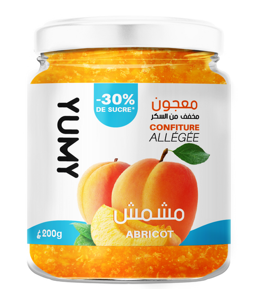 Confiture allégée en sucre YUMY Abricot, 200g