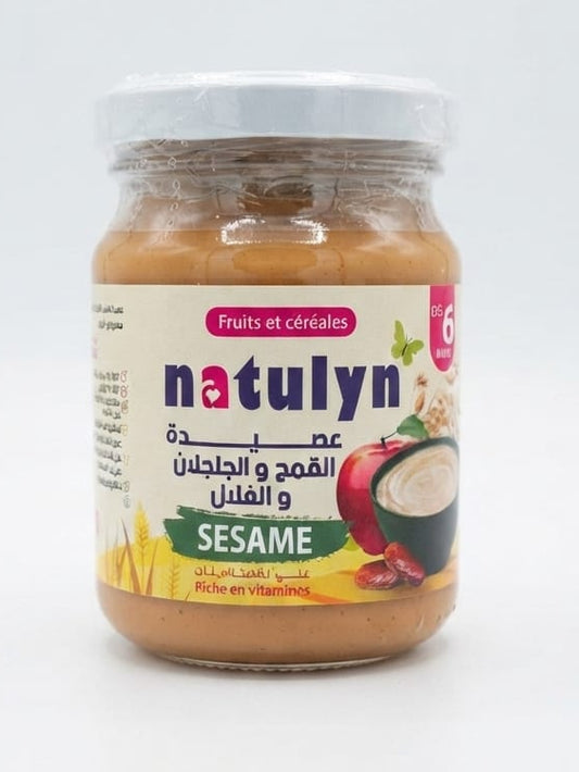 Céréales pour bébé et enfants: blé , sésame et fruits