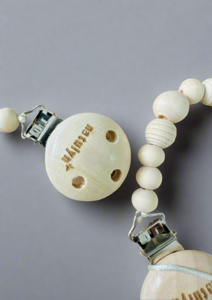 Attache Sucette En Bois natulyn (sans sucette) GIRL/BOY/LOVE