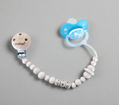 Attache Sucette En Bois personnalisée natulyn (sans sucette)