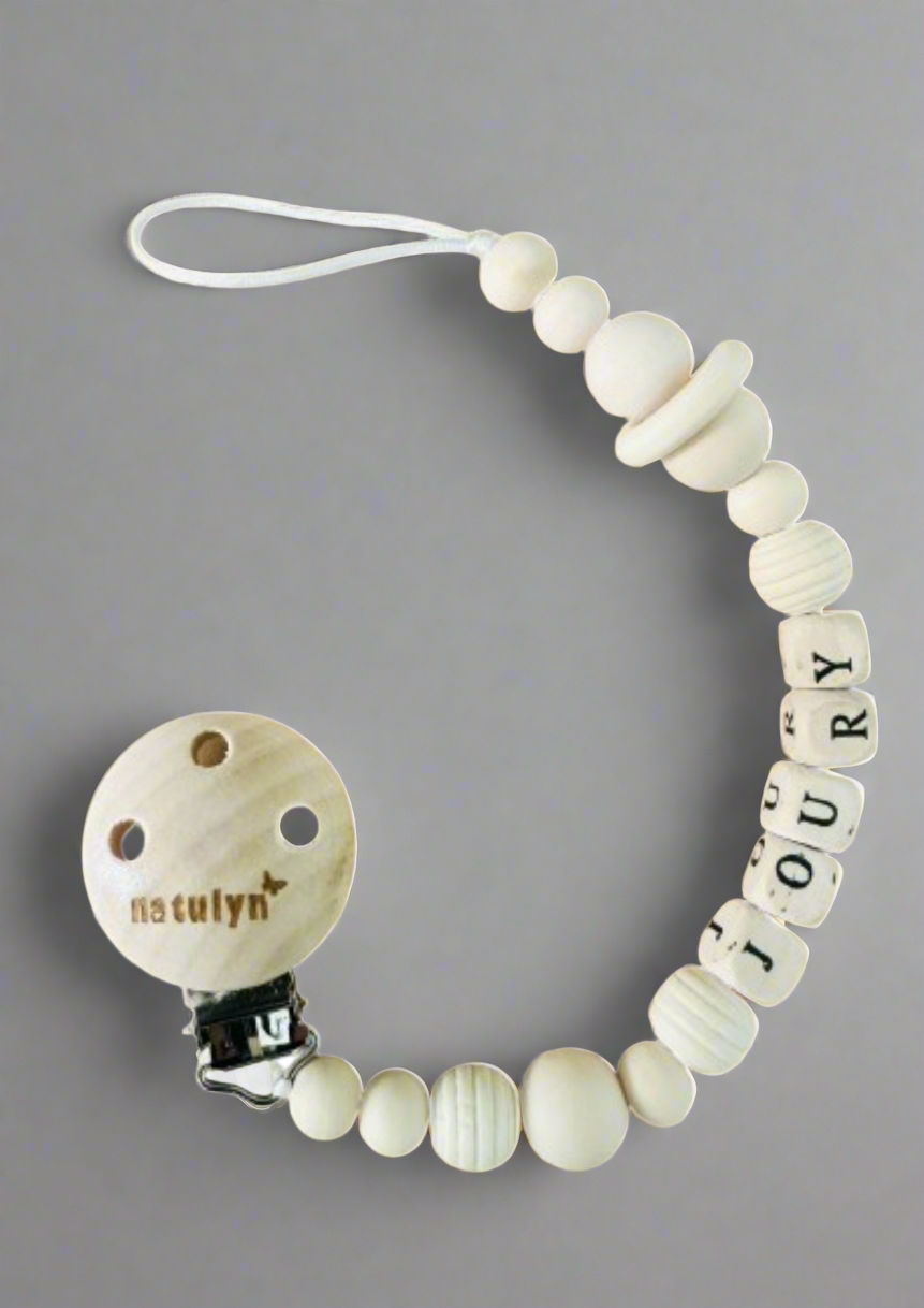 Attache Sucette En Bois personnalisée natulyn (sans sucette)