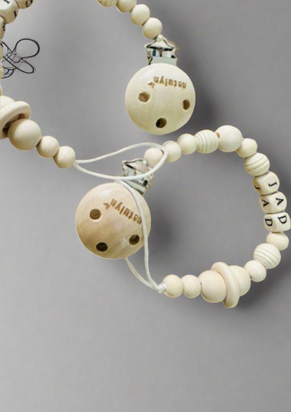 Attache Sucette En Bois personnalisée natulyn (sans sucette)