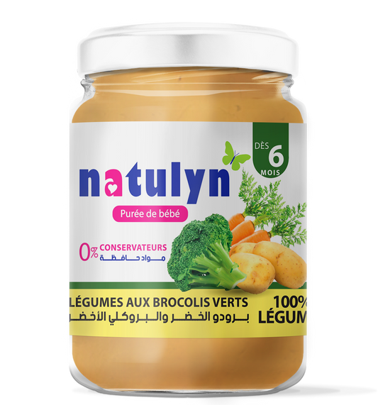 Purée de légumes aux brocolis verts