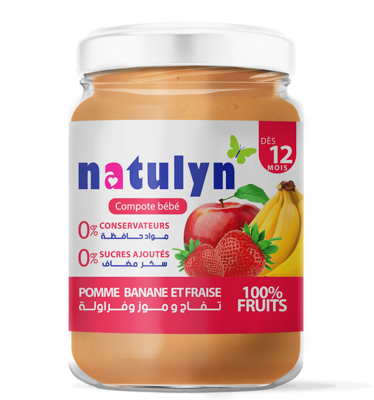 Compote bébé Pomme Fraise Banane
