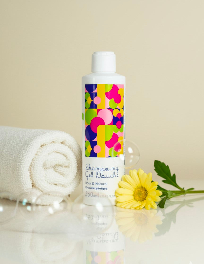 Shampoing gel douche naturel 2 en 1 corps et cheveux pour bébé natulyn 250 ml