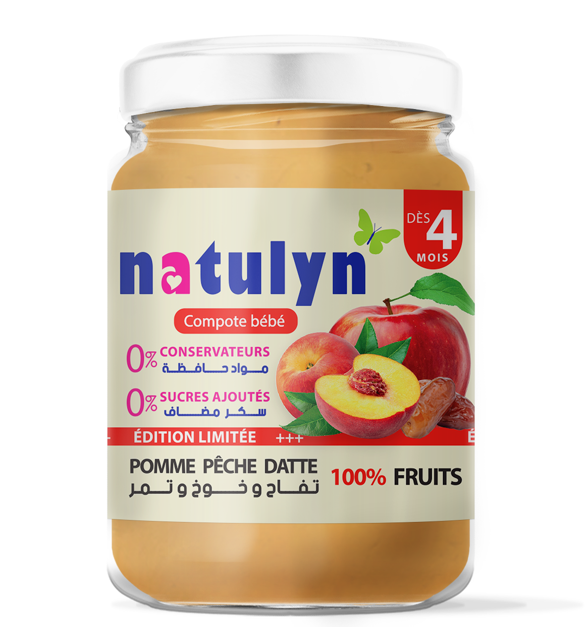 Compote bébé Pomme pêche datte